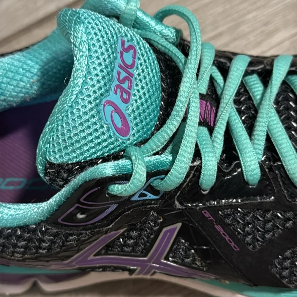 ASICS GT-2000 3 Women's Running Shoes Black Teal Purple T550N Size‎ 9